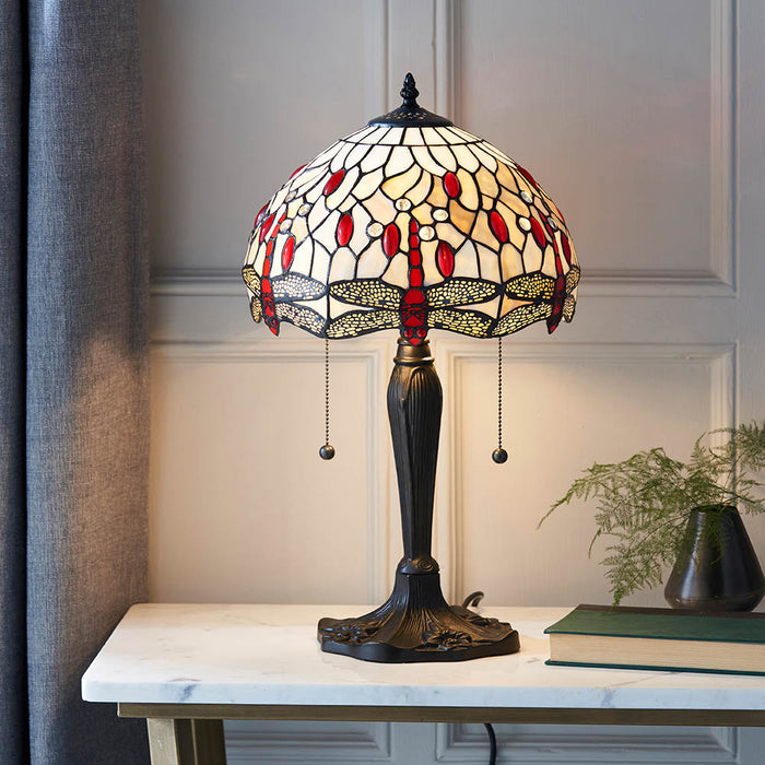 Tiffany 64086 Dragonfly beige Small table lamp