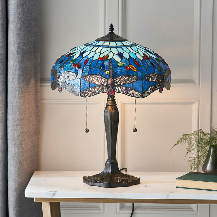 Tiffany 64089 Dragonfly blue Medium table lamp