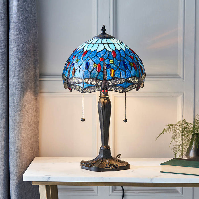 Tiffany 64090 Dragonfly blue Small table lamp