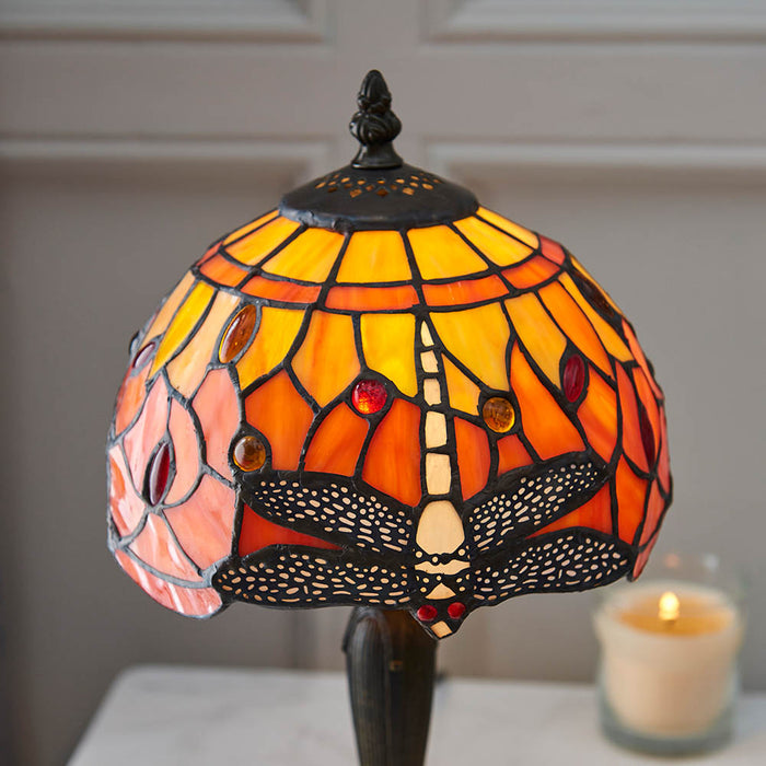 Tiffany 64091 Dragonfly flame Mini table lamp