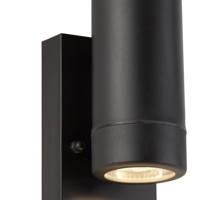 Searchlight  6492-2BK Coastal Outdoor 2Lt Wall Light - Black Polycarbonate