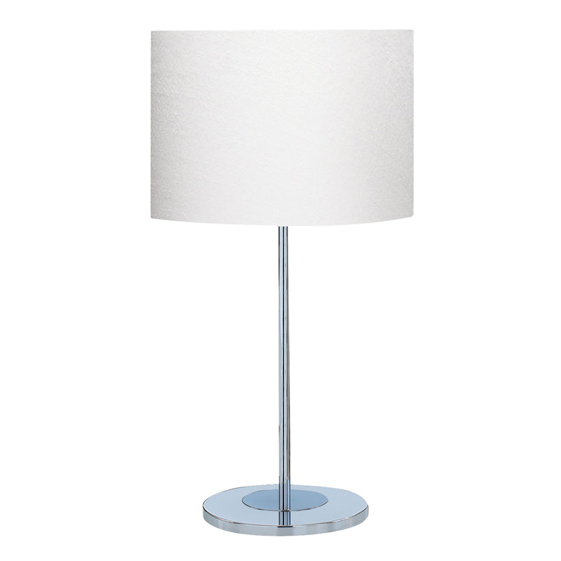 Searchlight  6550CC-1 Carter Table Lamp - Chrome Base & Fabric Shade