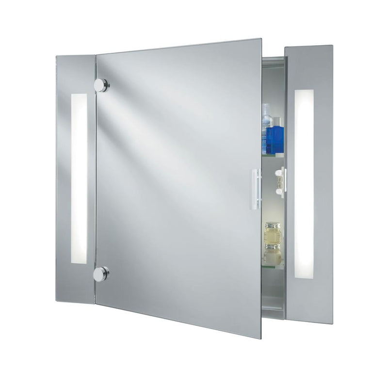Searchlight  6560 Bathroom Illuminated Mirror Cabinet & Shaver Socket, IP44