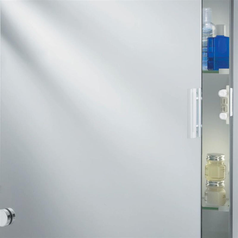 Searchlight  6560 Bathroom Illuminated Mirror Cabinet & Shaver Socket, IP44