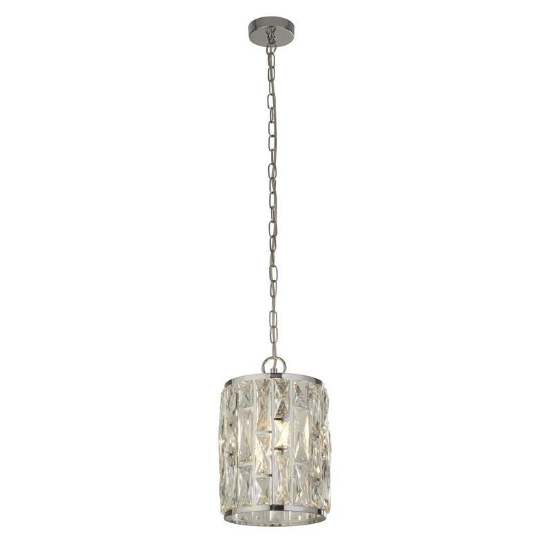 Searchlight  6581-1CC Bijou Pendant - Chrome Metal & Crystal Glass