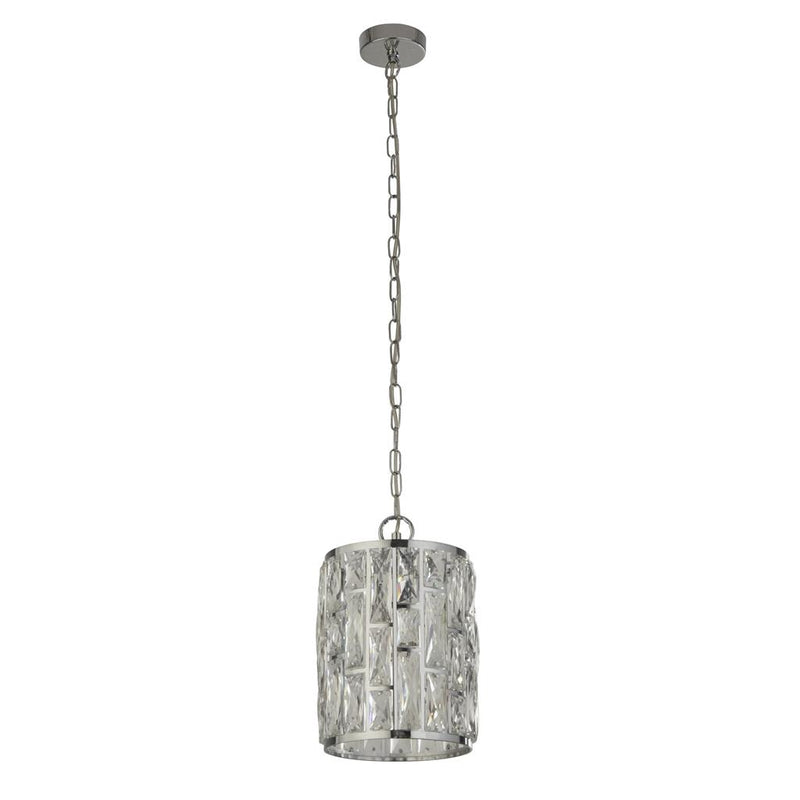 Searchlight  6581-1CC Bijou Pendant - Chrome Metal & Crystal Glass