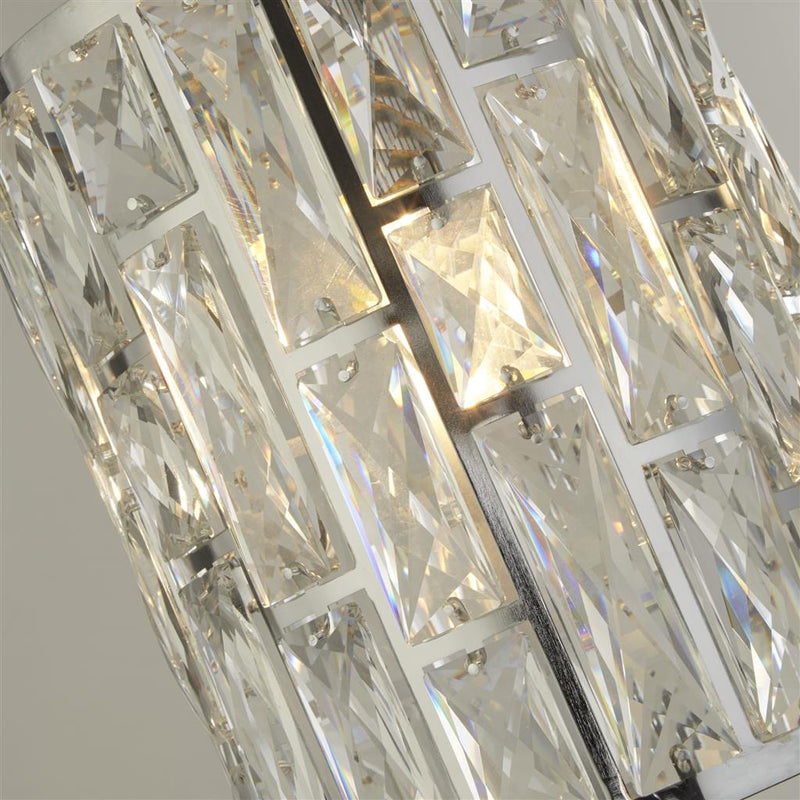 Searchlight  6581-1CC Bijou Pendant - Chrome Metal & Crystal Glass