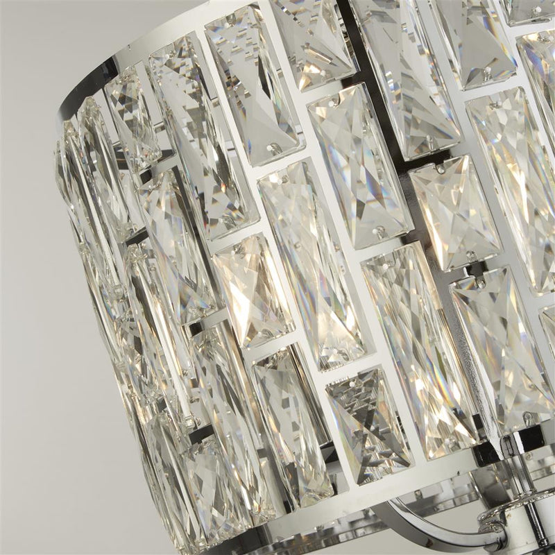 Searchlight  6583-3CC Bijou  3Lt Pendant - Chrome Metal & Crystal Glass