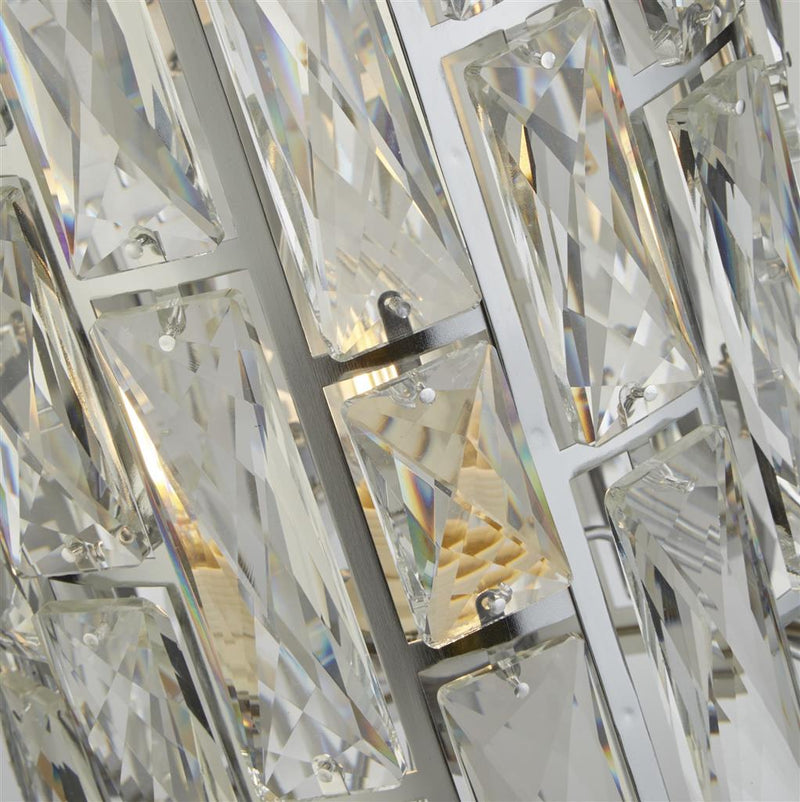 Searchlight  6584CC Bijou Table Lamp - Chrome Metal & Crystal Glass