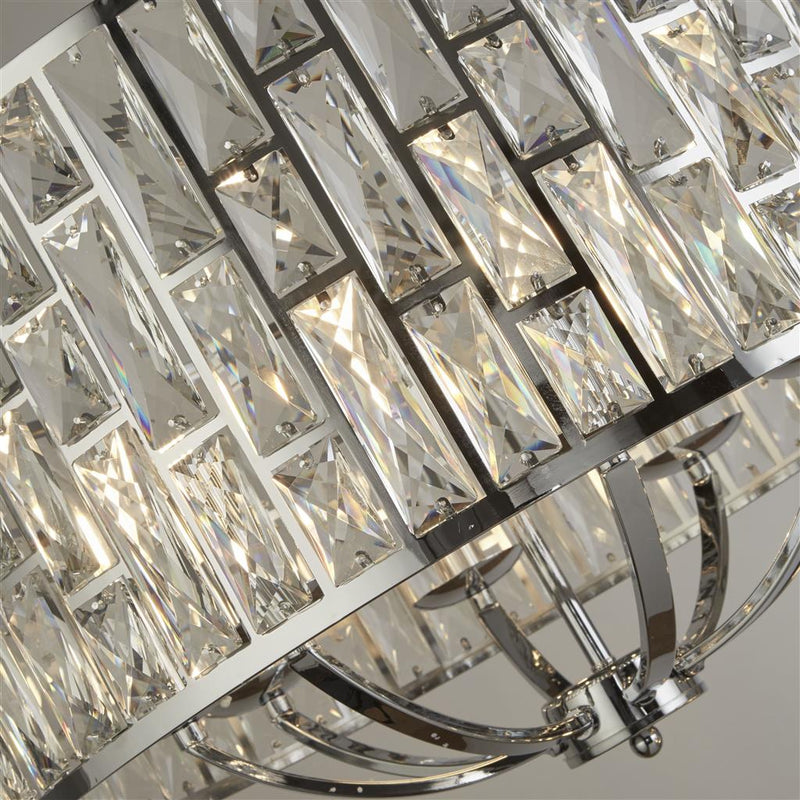 Searchlight  6588-8CC Bijou  8Lt Pendant - Chrome Metal & Crystal Glass