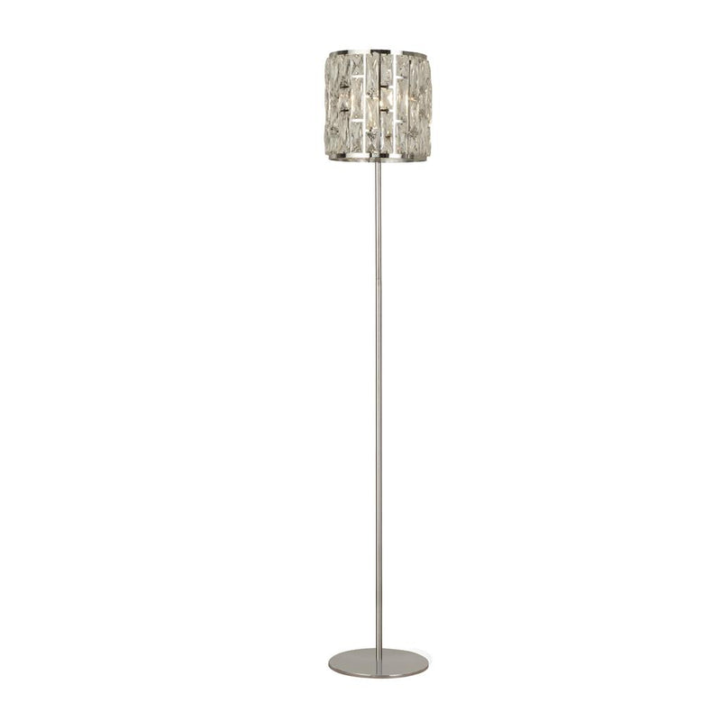 Searchlight  6589CC Bijou Floor Lamp - Chrome Metal & Crystal Glass