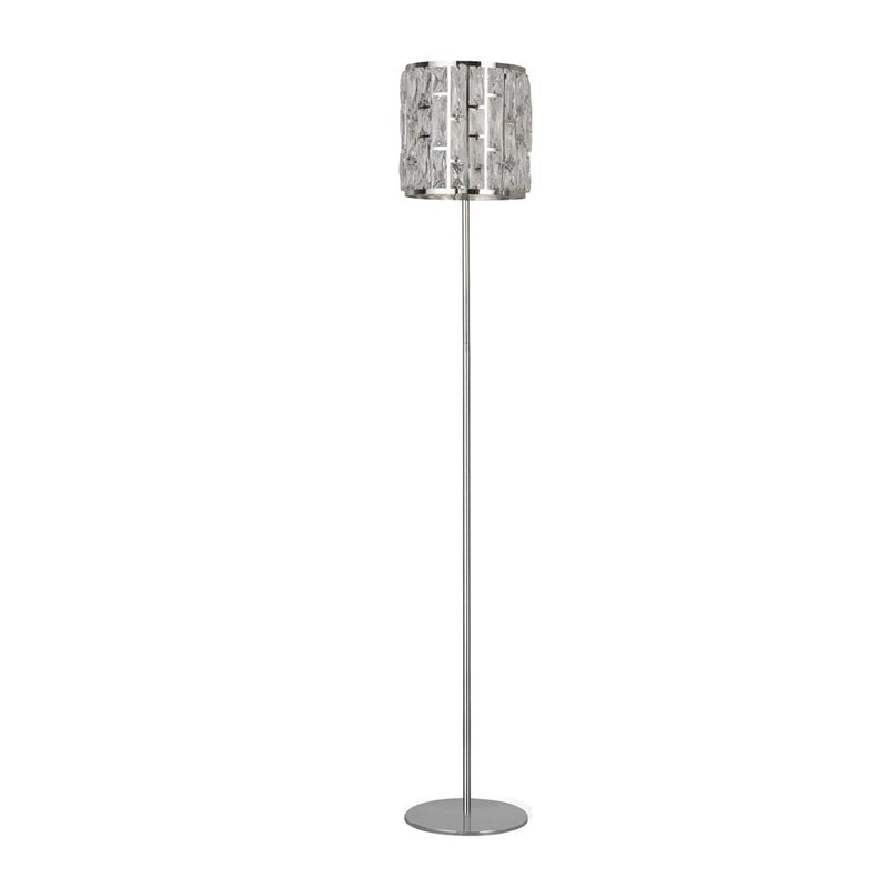Searchlight  6589CC Bijou Floor Lamp - Chrome Metal & Crystal Glass