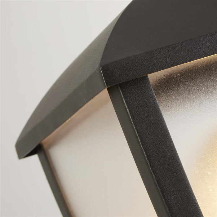Searchlight  6591-450 Seattle Post - Black Metal & Clear Frosted Polycarbonate