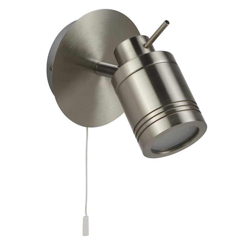 Searchlight  6601SS Samson Spotlight Wall Light - Satin Silver Metal