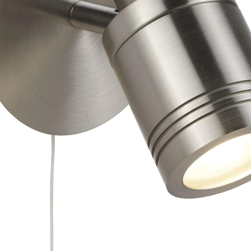 Searchlight  6601SS Samson Spotlight Wall Light - Satin Silver Metal