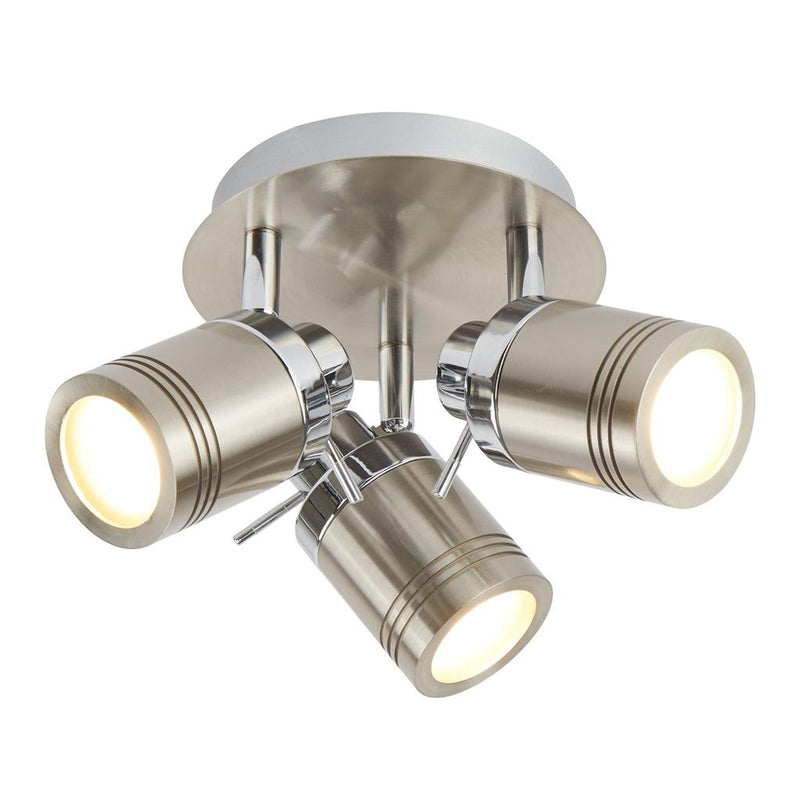 Searchlight  6603SS Samson 3Lt Round Spotlight  - Satin Silver Metal