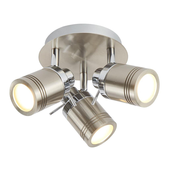 Searchlight  6603SS Samson 3Lt Round Spotlight  - Satin Silver Metal