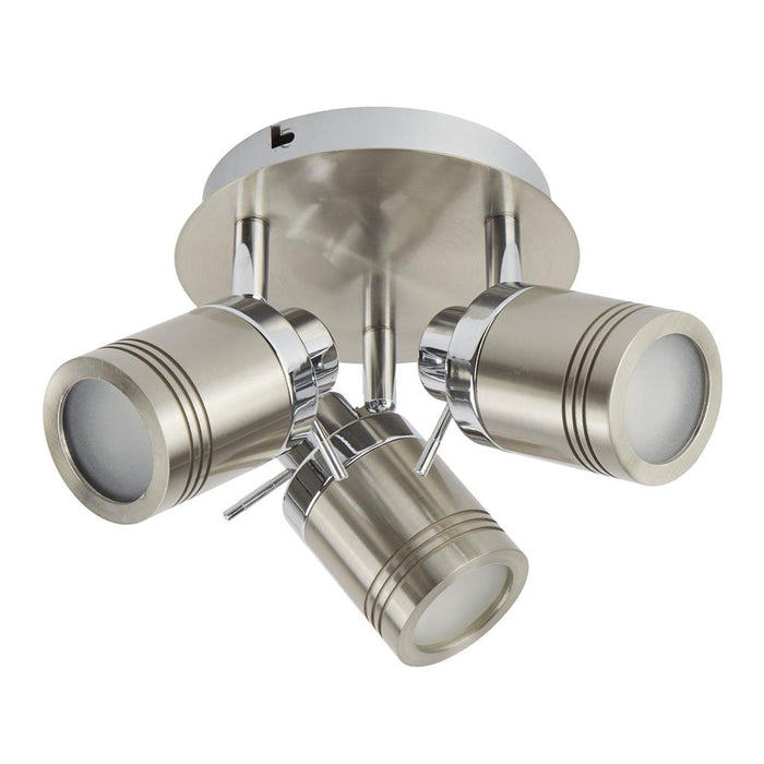 Searchlight  6603SS Samson 3Lt Round Spotlight  - Satin Silver Metal
