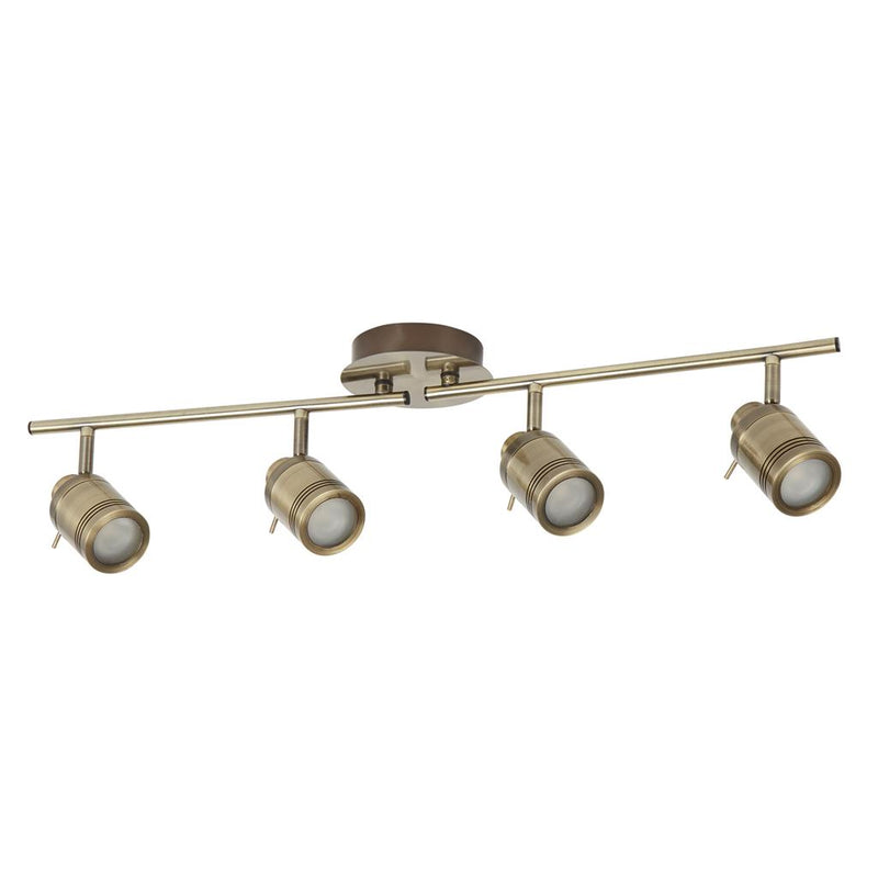 Searchlight  6604AB Samson 4Lt Split Bar Spotlight - Antique Brass Metal