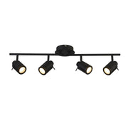 Searchlight 6604BK Samson 4Lt Split Bar Spotlight - Black Metal - Bonus Superstore