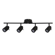 Searchlight 6604BK Samson 4Lt Split Bar Spotlight - Black Metal - Bonus Superstore
