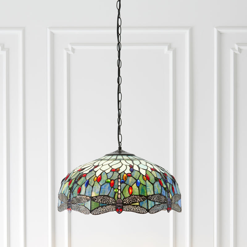 Dragonfly blue 3lt Pendant - 66148