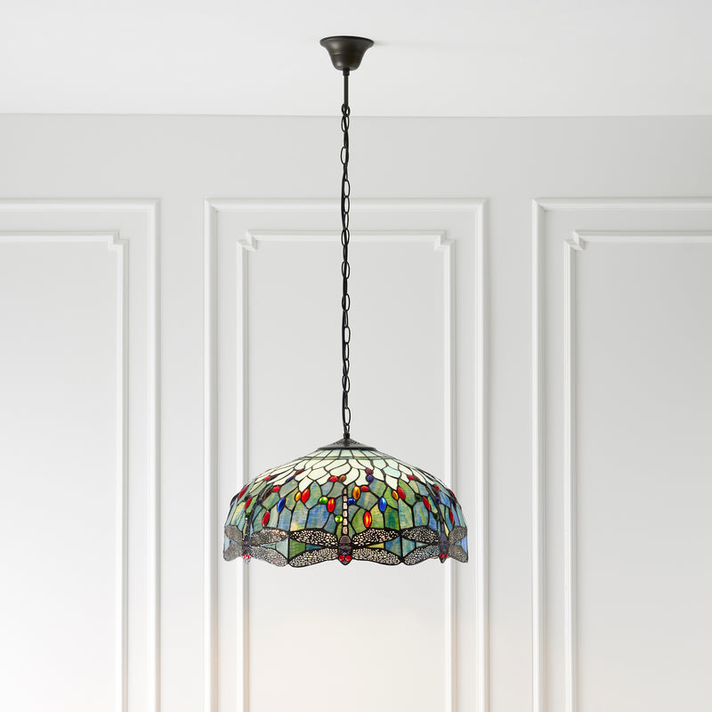 Dragonfly blue 3lt Pendant - 66148