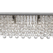 Searchlight  6728-8CC Hanna 8Lt Flush  - Chrome Metal & Clear Crystal - Bonus Superstore