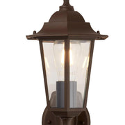 Searchlight  68001RUS Alex Outdoor Wall Light - Rust Brown Metal & Glass - Bonus Superstore