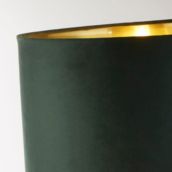 Searchlight  67522GR Scarborough Table Lamp - Crystal, Brass Metal & Green Velvet