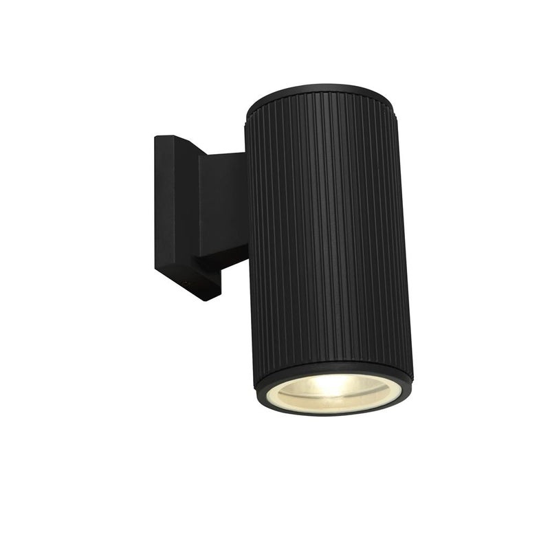 Searchlight  6871BK Hamburg Outdoor Wall Light - Black Metal & Glass