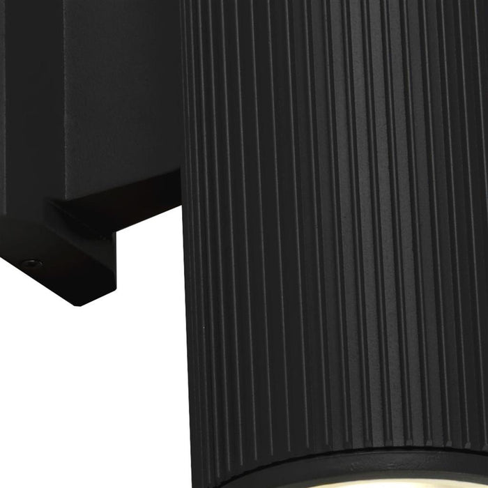 Searchlight  6871BK Hamburg Outdoor Wall Light - Black Metal & Glass