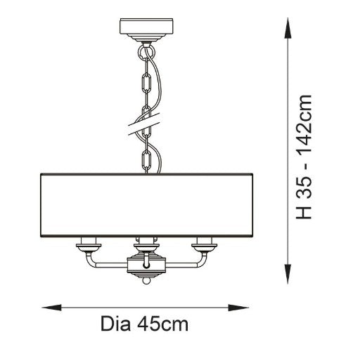 Highclere 3lt Pendant - 98934