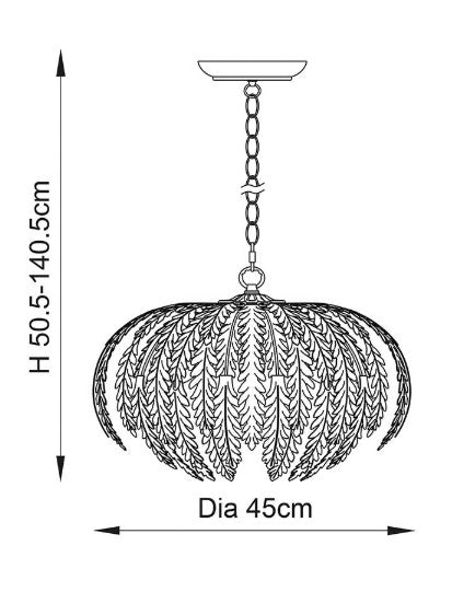 Delphine 3lt Pendant - 76360