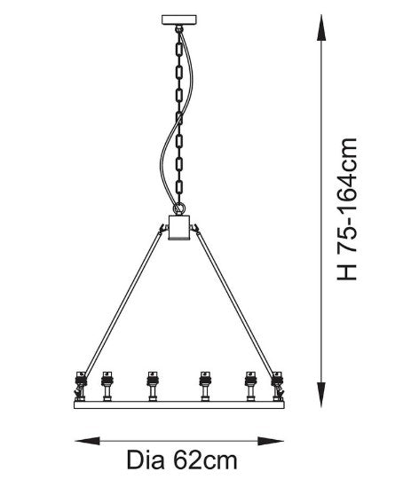 Chester 6lt Pendant - 111202
