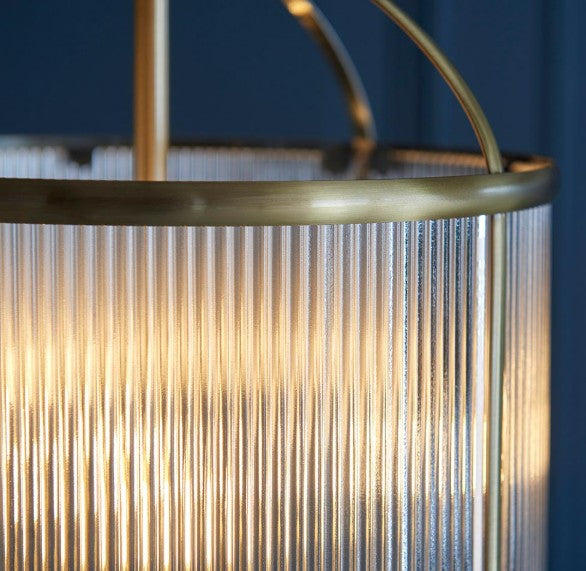 Lambeth Ribbed 4lt Pendant - 106711