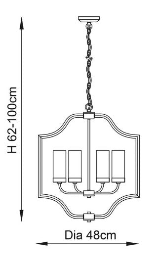 Edrea 4lt Pendant - 81914