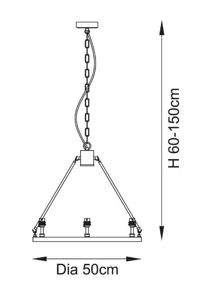 Chester 3lt Pendant - 111203