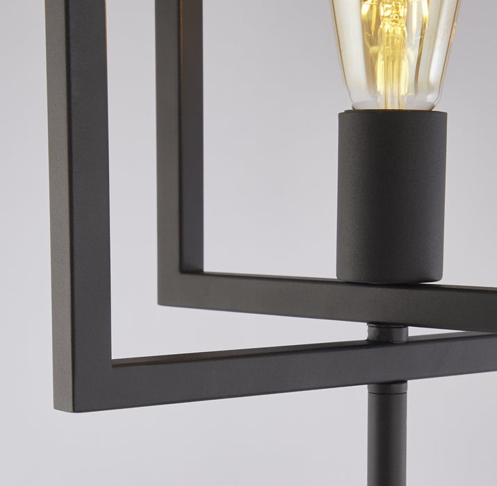 Searchlight  23202-1BK Plaza Floor Lamp - Matt Black Metal