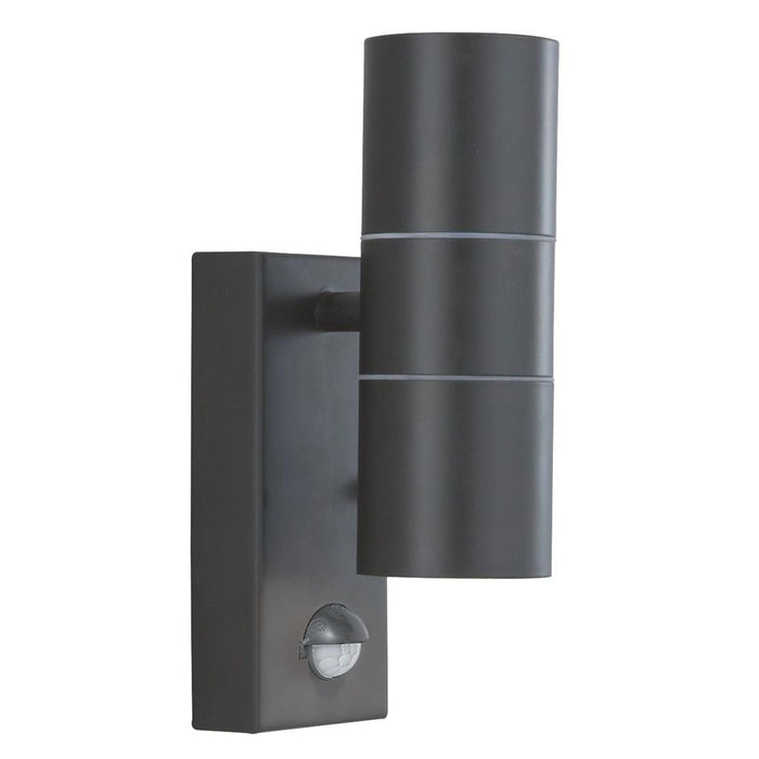 Searchlight  7008-2BK-LED Metro Outdoor Wall Light - Silk Black Metal & Glass