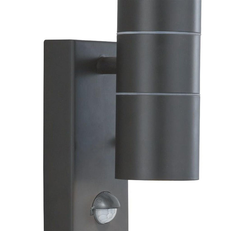 Searchlight  7008-2BK-LED Metro Outdoor Wall Light - Silk Black Metal & Glass