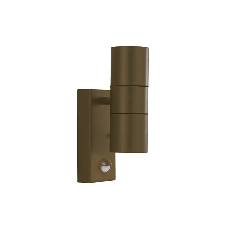 Searchlight  7008-2RUS-LED Metro Outdoor Wall Light - Rustic Brown Metal & Glass