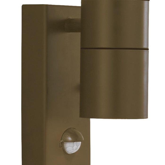 Searchlight  7008-2RUS-LED Metro Outdoor Wall Light - Rustic Brown Metal & Glass