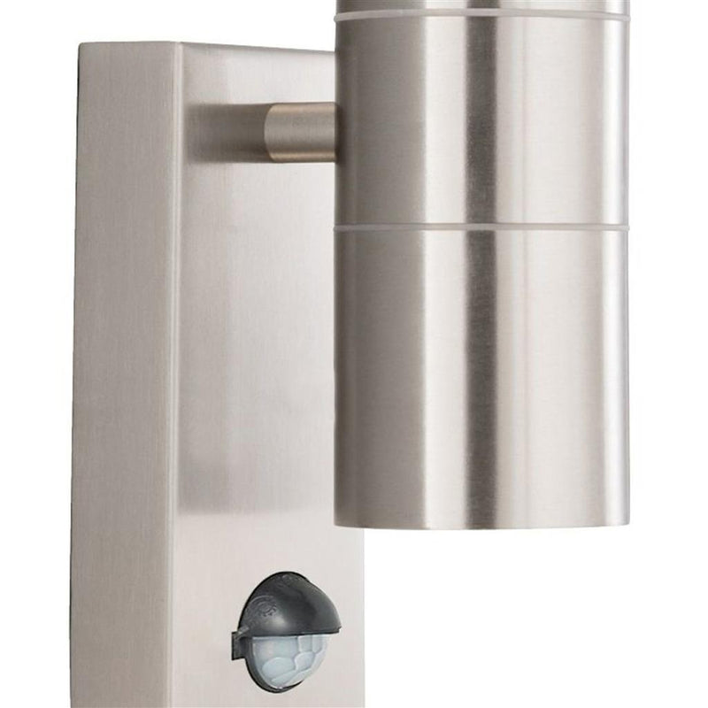 Searchlight  7008-2SS-LED Metro Outdoor Wall Light - Stainless Steel Metal & Glass