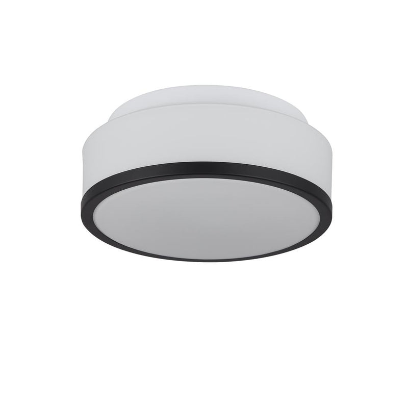Searchlight  7039-23BK Cheese 2Lt Flush - Black Metal & White Glass