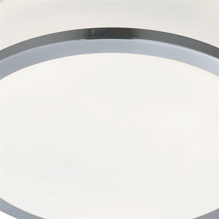 Searchlight  7039-23SS Cheese 2Lt Flush - Satin Silver Metal & White Glass