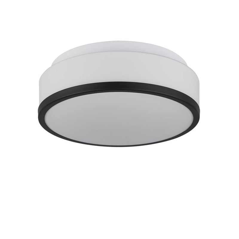 Searchlight  7039-28BK Cheese 2Lt Flush - Black Metal & White Glass