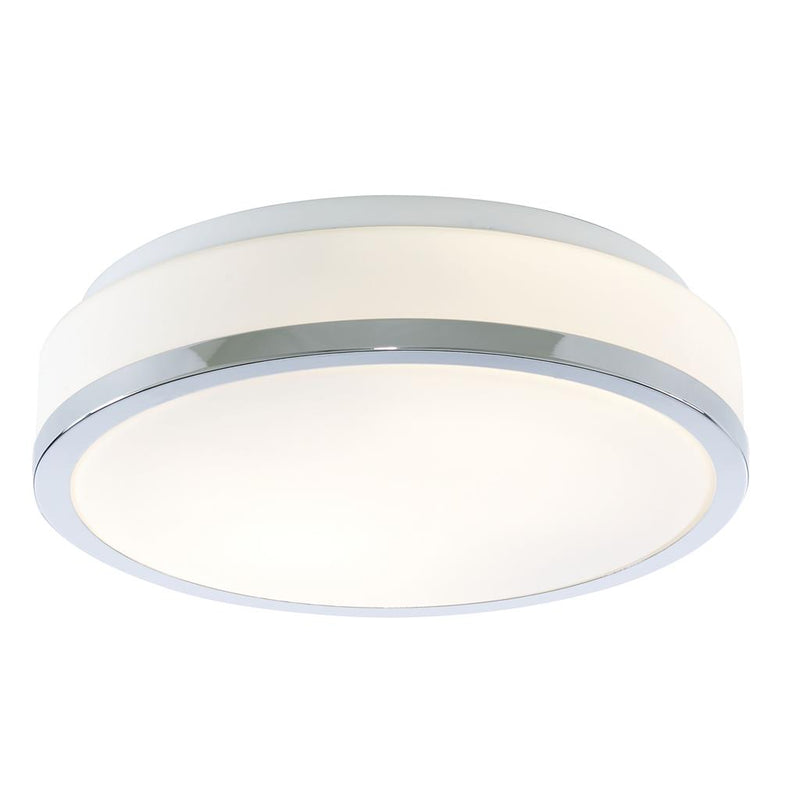 Searchlight  7039-28CC Cheese 2Lt Flush - Chrome Metal & White Glass