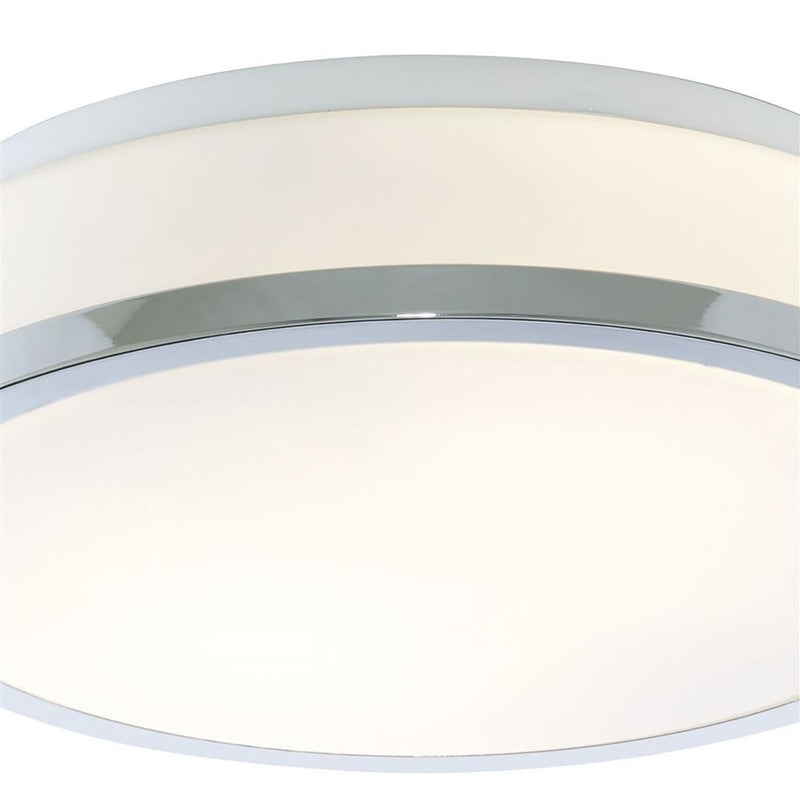 Searchlight  7039-28CC Cheese 2Lt Flush - Chrome Metal & White Glass
