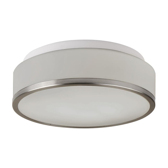 Searchlight  7039-28SS Cheese 2Lt Flush - Satin Silver Metal & White Glass